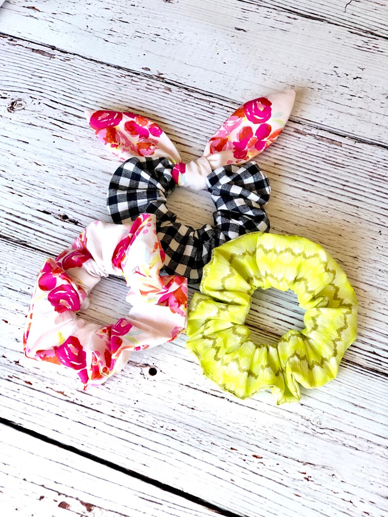 Hair Bunny Scrunchie PDF sewing pattern, instant download, hair accessory, beginner sewing pattern, sewing tutorial. image 5