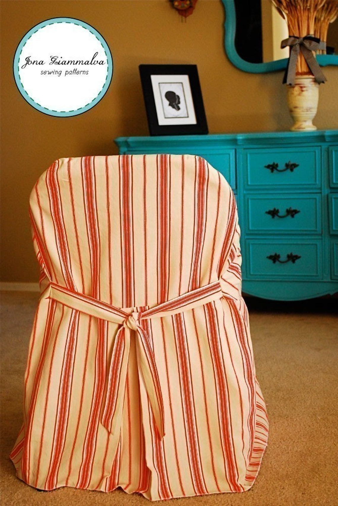 Slipcover Chic Folding Chair Cover PDF Sewing Pattern Ebook Etsy