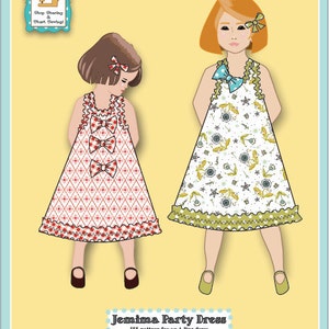 Jemima Party Dress PDF Sewing Pattern downloadable e-book Child sizes 18 mo 6 image 1