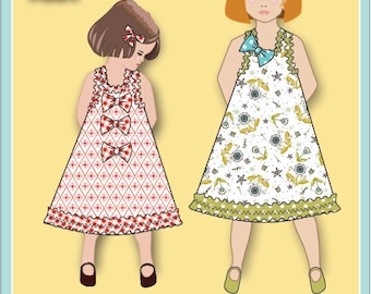 Jemima Party Dress PDF Sewing Pattern downloadable e-book (Child sizes 18 mo - 6)