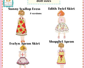 18" Doll Clothes PDF Pattern, Skirt and Dress Sewing Tutorial