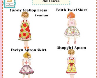 Jona Giammalva Doll Combo 1 (4 patterns) 18" and baby doll pdf pattern e-book, 18 inch doll pattern, sewing tutorial, pdf sewing pattern