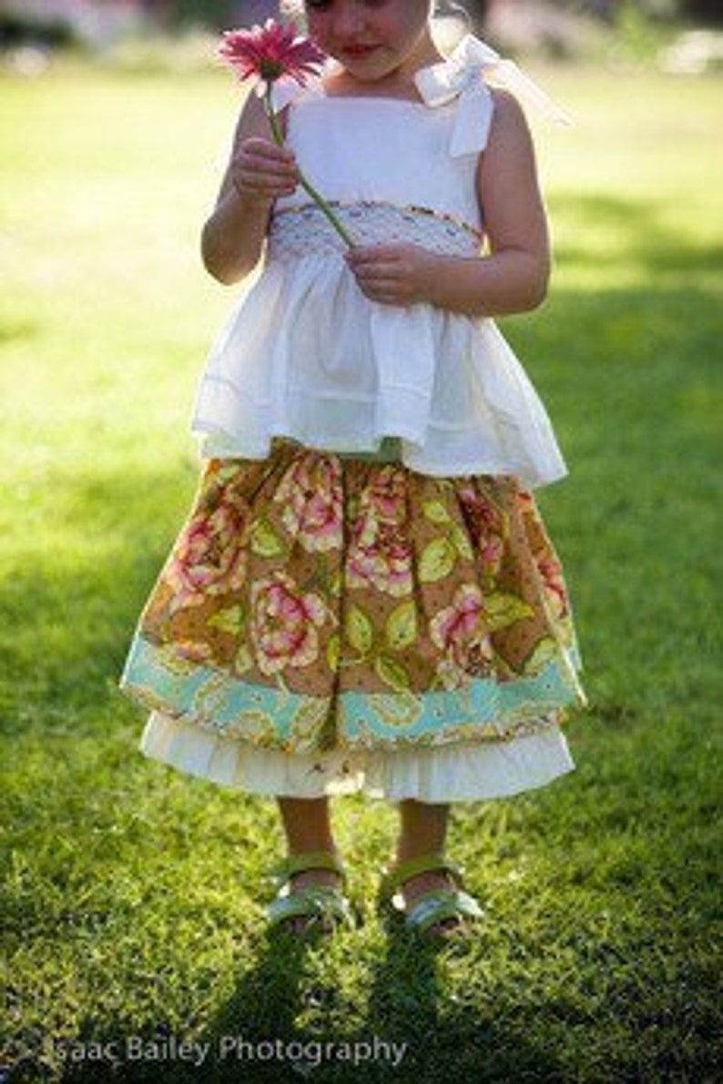 Edith Twirl Skirt PDF Sewing Pattern Instructions for Girls 2T 6 ... girls skirt sewing pattern , instant download pdf, twirly skirt ebook image 6