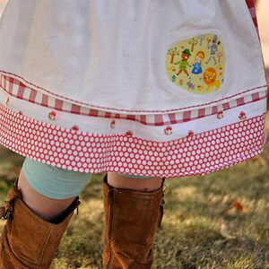 Evelyn Apron Skirt PDF Sewing Pattern Instructions for Girls 2T 6, twirly skirt pattern, party skirt pattern, easy sewing tutorial pattern image 3