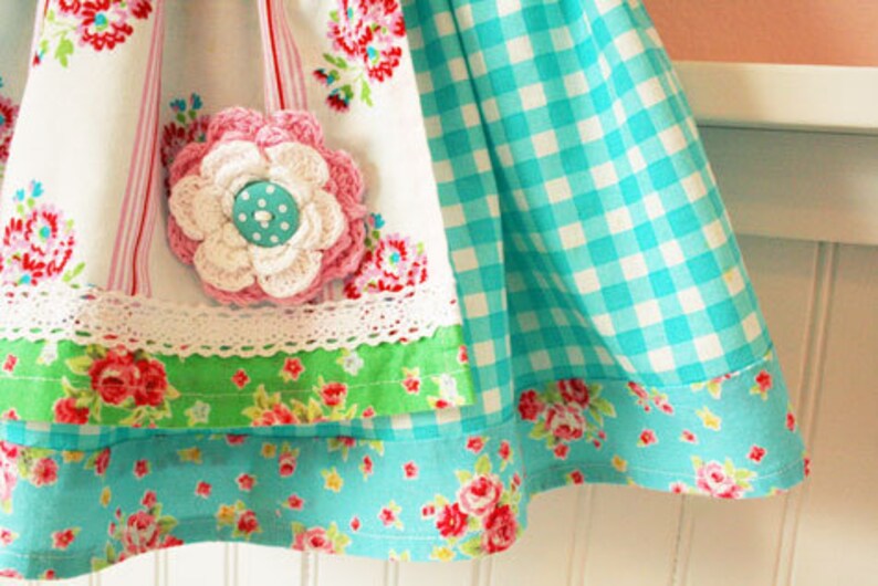 Evelyn Apron Skirt PDF Sewing Pattern Instructions for Girls 2T 6, twirly skirt pattern, party skirt pattern, easy sewing tutorial pattern image 5