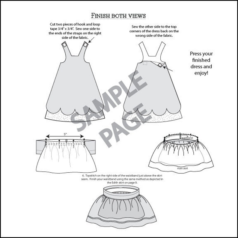 Jona Giammalva Doll Combo 1 4 patterns 18 and baby doll pdf pattern e-book, 18 inch doll pattern, sewing tutorial, pdf sewing pattern image 5