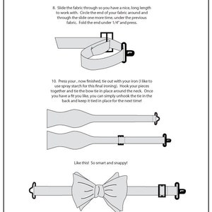 Mr. Hipster Bow Tie Pattern eBook pdf Men and Boy's 5 styles, downloadable bow tie pattern, instant download, easy bow tie, boys bow tie image 2