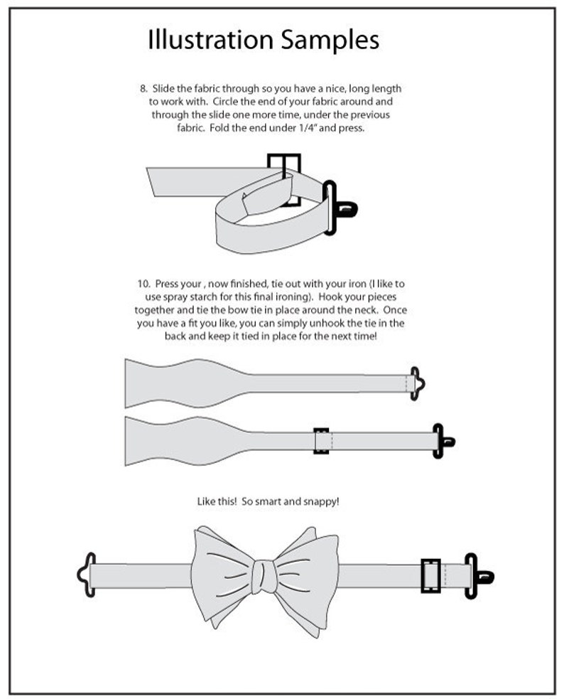 Mr. Hipster Bow Tie Pattern eBook pdf Men and Boy's 5 styles, downloadable bow tie pattern, instant download, easy bow tie, boys bow tie image 2