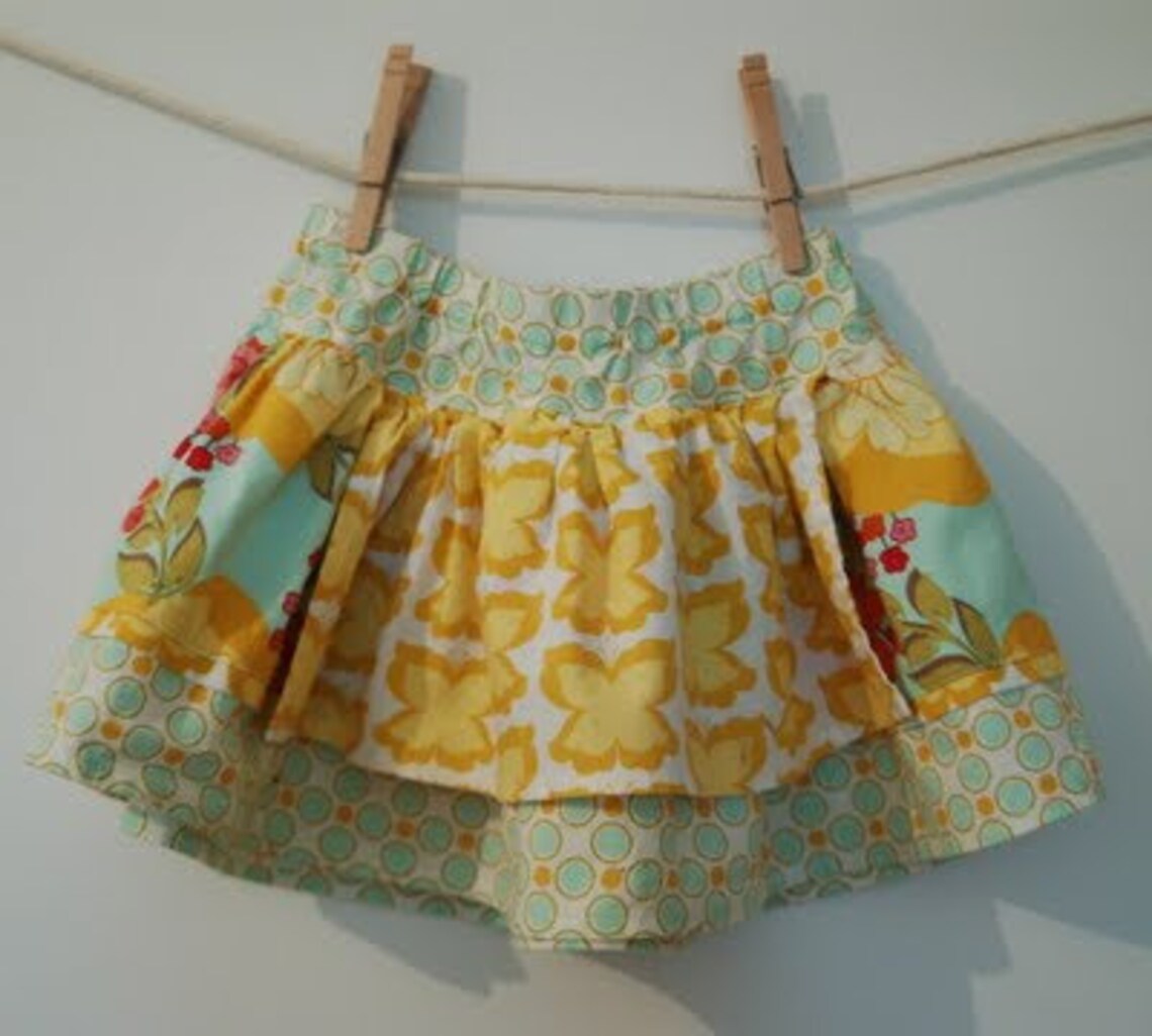 Evelyn Apron Skirt PDF Sewing Pattern Instructions for Girls 2T 6