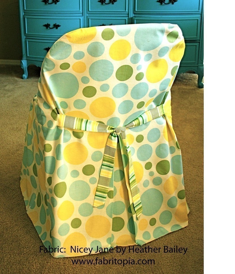 Slipcover Chic Folding Chair Cover PDF sewing pattern e-book image 4