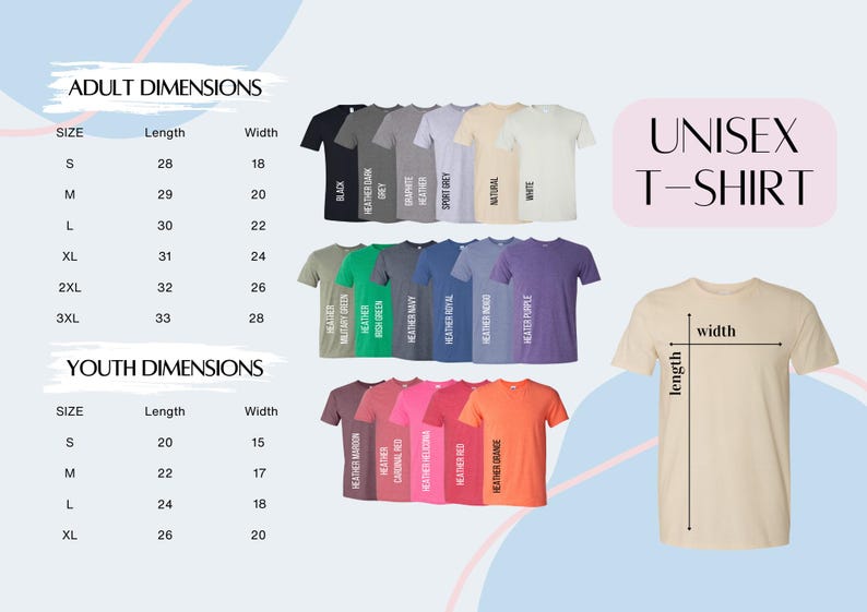 a t - shirt size guide for adults and children