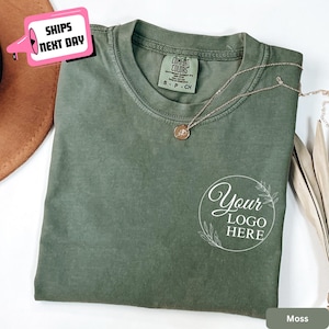 Comfort Colors Custom Logo Shirt Your Logo Here Personalized Business Corporate Company Team Brand Logo Gift for Employee Business Owner