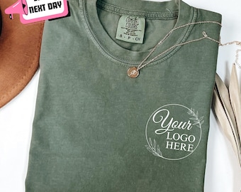 Comfort Colors Custom Logo Shirt Your Logo Here Personalized Business Corporate Company Team Brand Logo Gift for Employee Business Owner