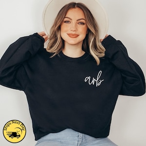 Custom Monogrammed Sweatshirt for Women and Men Initial Sweatshirt Custom Sweatshirt Hoodie Cute Crewneck Personalized Gift Monogram Gifts