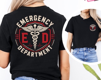 Comfort Colors Emergency Department Nurse Shirt, ER Nurse Gift, Registered Nurse, Emergency Nursing, Healthcare Worker, Nursing Appreciation