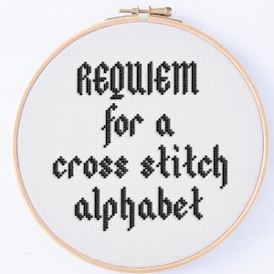 Small Blackletter Gothic Cross Stitch Alphabet - Medieval Font PDF Pattern