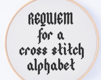 Small Blackletter Gothic Cross Stitch Alphabet - Medieval Font PDF Pattern
