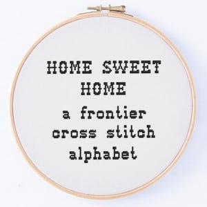 Western Cross Stitch Alphabet Pattern - Cowboy Font (PDF Download)