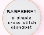 Raspberry - Cross Stitch Alphabet Pattern - Alphabet 20 - Print Sans Serif