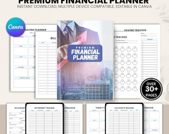Premium Financial Planner, Budgeting Planner, Goal Setting Journal, Expense Tracker Notebook, Planner Gift