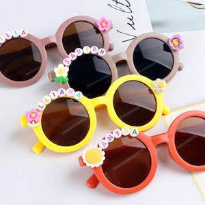 Personalized Sunglasses for Kids, Floral Daisy Girls Personalized Name Sunglasses, Personalized Flower Sunglasses, Babies Gift, Kids Gift