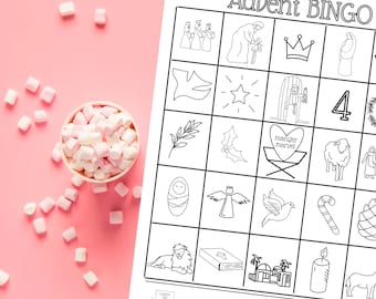 Download and PRINT Advent/Christmas BINGO