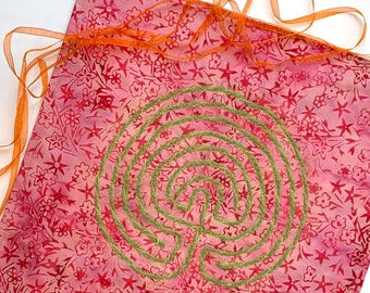 Finger LABYRINTH - quilted - lap labyrinth - pink color SALE