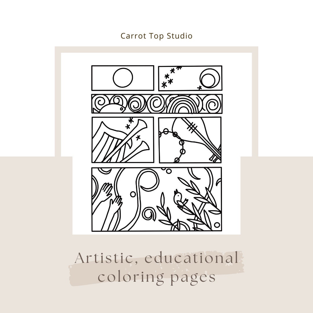 PSALM 150 Printable Coloring Page Digital Download - Etsy