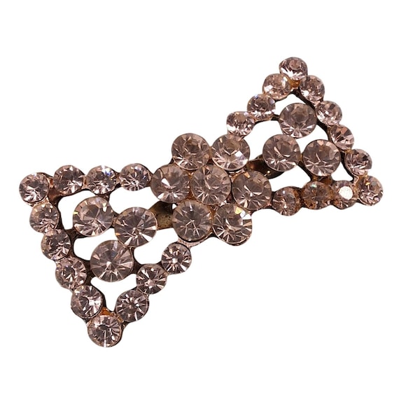 Statement Antique Paste Rhinestone Brooch | Vinta… - image 1