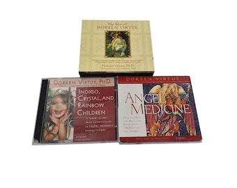 Lotto di 8 CD di Doreen Virtue - Medicina degli angeli - Indaco, cristallo, arcobaleno - Guarigione dei bambini