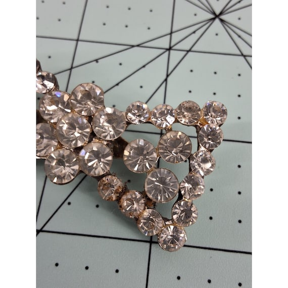 Statement Antique Paste Rhinestone Brooch | Vinta… - image 4