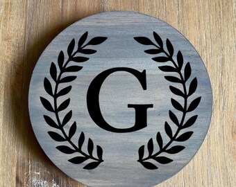 mini letter monogram wood signs kitchen home decor anniversary gift rustic home decor gifts housewarming gifts last name monogram custom