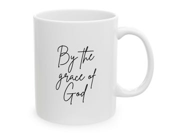 Sobriety Anniversary Gift Sober Gift recovery coffee mug gift by the Grace of God sober birthday Mug sobriety milestone