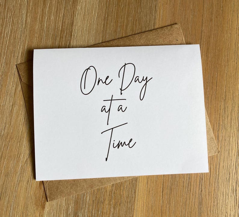 sobriety card one day at a time sober anniversary gift idea clean time sobriety birthday cards drug free gifts odaat narcotics anonymous anniversary cards