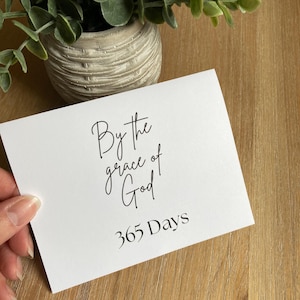 By the grace of god sober anniversary cards sobriety card one day at a time serenity prayer NA anniversary sober gift ideas clean time sobriety birthday cards AA anniversary cards