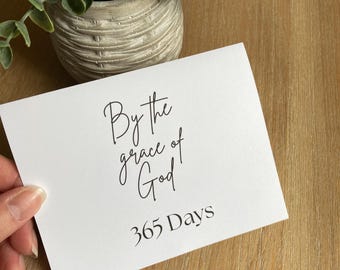 sobriety card one day at a time serenity prayer NA anniversary sober gift ideas clean time sobriety birthday cards AA anniversary cards