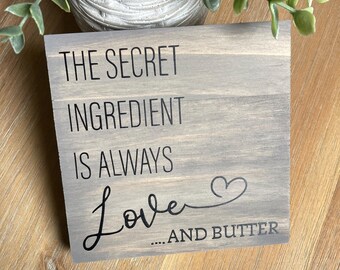 mini wood signs kitchen decor sign home decor gift funny kitchen signs butter lover the secret ingredient love butter