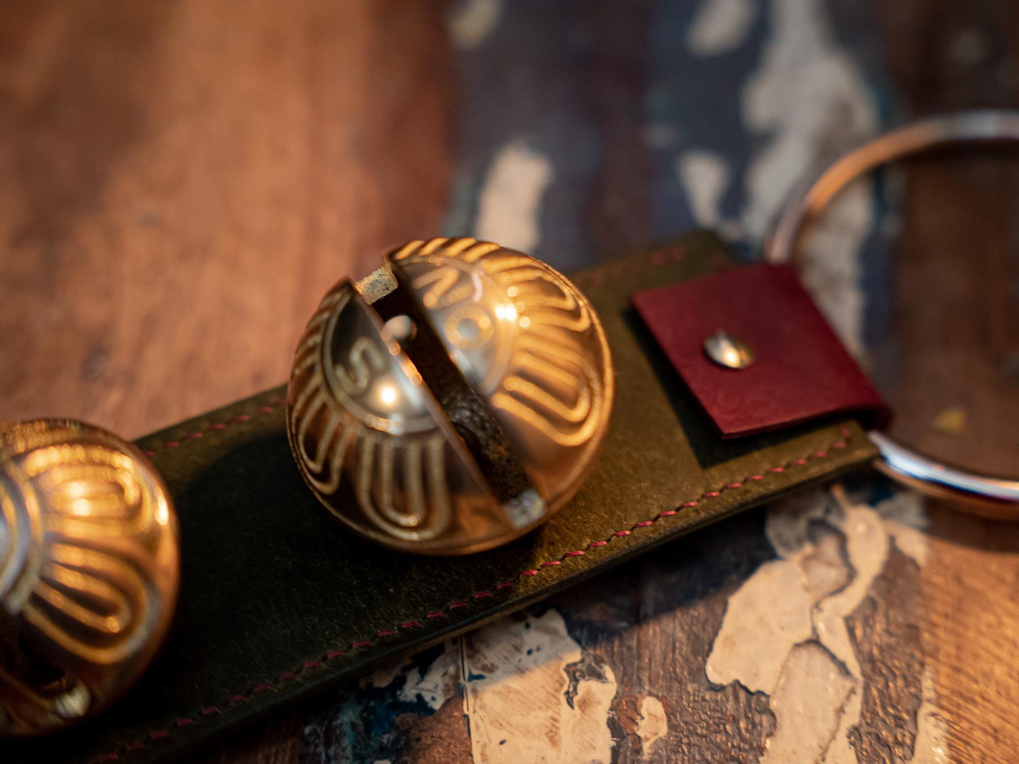 Traditional Bell Strap Sleigh Bells Door Handle, 100% Full Grain ...