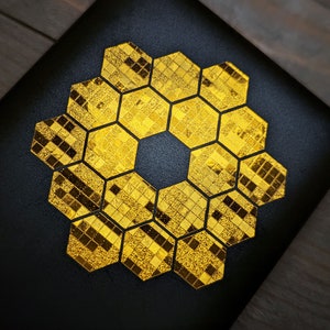NASA James Webb Space Telescope JWST Mosaic Gold Vinyl Sticker Decal