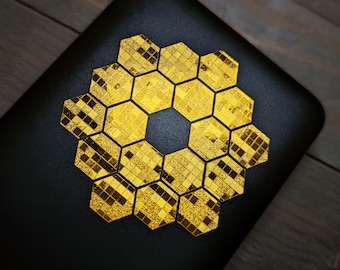 Calcomanía de vinilo dorado con mosaico JWST del telescopio espacial James Webb de la NASA