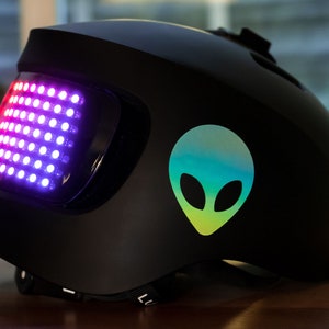 Alien Sticker Area 51 Roswell UFO Reflective Green Decal