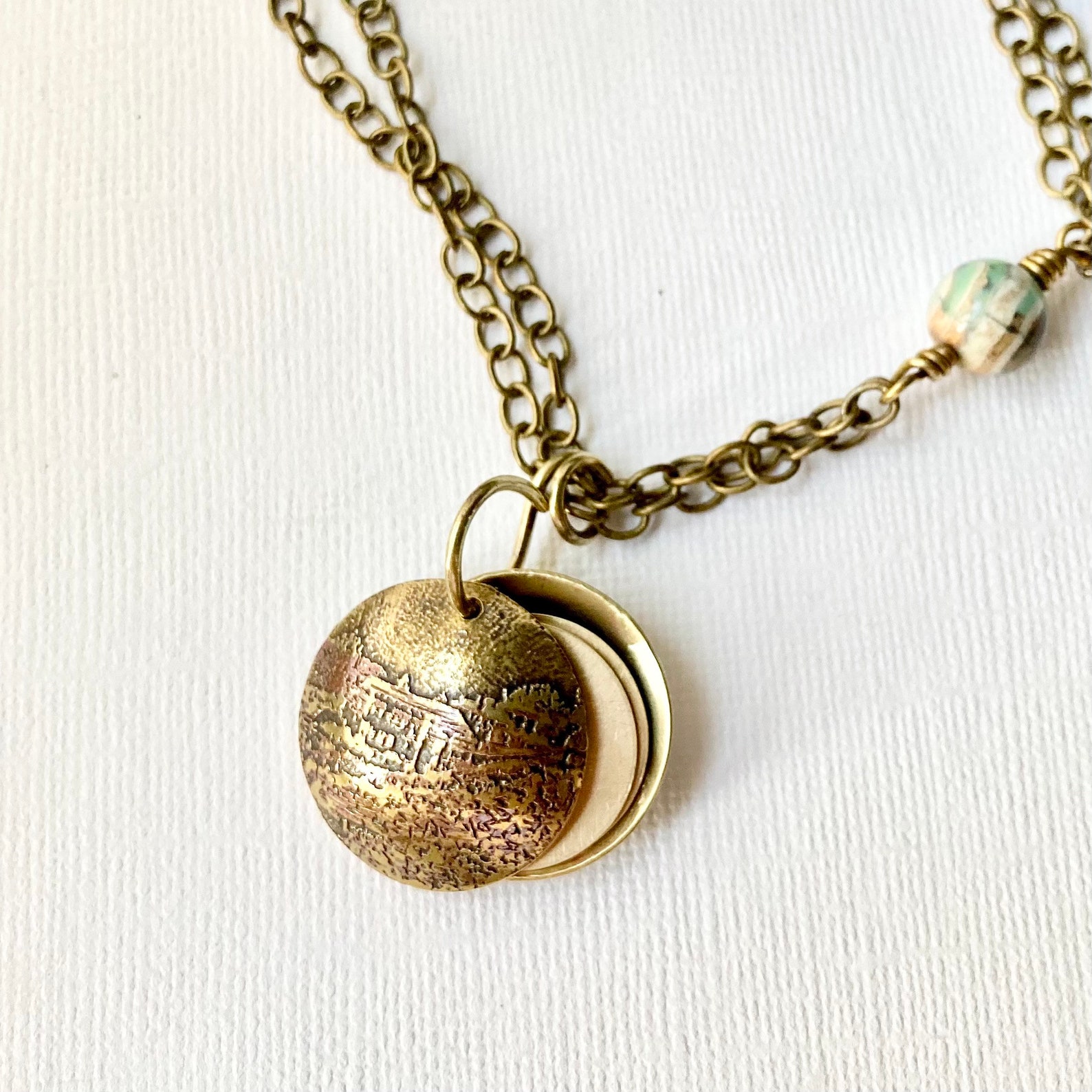 Womens locket necklace gold locket handmade locket long Etsy