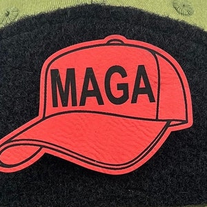 Trump MAGA Cap Morale Patch, Donald Trump, MAGA, President, Meme, Hook and Loop Fastener, For Range Bags, Hats, and Plate Carriers