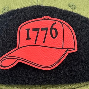 Trump 1776 Red Hat Morale Patch, Donald Trump, MAGA, President, Meme, Hook and Loop Fastener, For Range Bags, Hats, and Plate Carriers