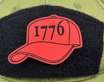Trump 1776 Red Hat Morale Patch, Donald Trump, MAGA, President, Meme, Hook and Loop Fastener, For Range Bags, Hats, and Plate Carriers