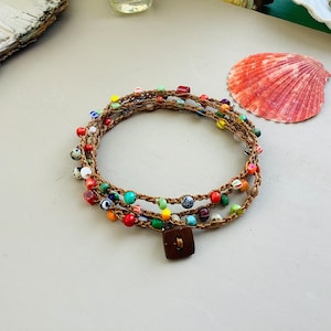 Venetian glass wrap bracelet image 1