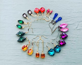 Colourful vintage earrings