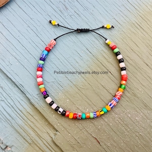 Unisex beaded Ghana African bead bracelet