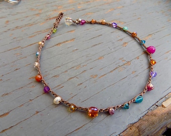 Carmelita anklet, pretty for summer, relaxed boho Beach wear