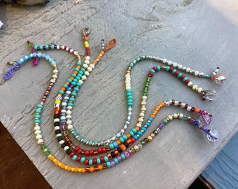 Rio colourful beaded anklets